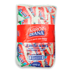 paquete de Arroz Diana de 25und, con la mejor calidad.